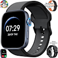 Miniatyrbild 1 av 6: Connected Watch XtraDiTech Call AMOLED 1,99 Digital Crown 5:e generationens PPG-pulsmätare 3ATM Batteritid 12J Svart