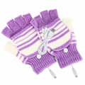 Pikkukuva 2 / 5: Sähköiset USB-lämpökäsineet, täys- ja puolisormimalli, talvilämmitin, ladattava Purple