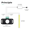 Miniatyrbild 2 av 4: 3 st 12 V 24 V PIR-sensor Infraröd Rörelsedetektor Kroppsrörelsesavkännande Ljusbrytare PIR-kontroller