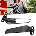 Miniatyrbild 4 av 5: 2st Modifierade Motorcykel Backspeglar Vindvinge Justerbara Roterande Sidospeglar För Honda Yamaha Ninja 250 300 400