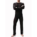 Miniatyrbild 1 av 3: Herr Mesh Genomskinlig Pyjamas Set Sexig Topp + Byxor Underkläder Erotiska Nattkläder Black M