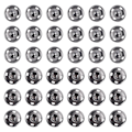 Miniatyrbilde 1 av 2: 50 Sett Sy På Trykknapper Metall Trykknapper Fester Trykknapper 2 Deler Messing Trykknapper Rundt DIY Håndverkstilbehør (17mm-Svart)
