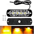 Pikkukuva 3 / 5: 12-24v 12w 4led Keltaiset Sivuvilkut Auton Varoitusvalot Sumuvalot Hätävalot Merkkivalot Led