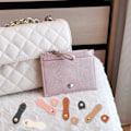 Miniatyrbillede 2 af 4: 8 sæt Tote Bag Snap Spænde PU Læder Flap Lukning Skulderstropper Snap Spænde Syning Snap Spænder