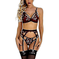Miniatyrbild 1 av 4: Damunderkläder Axelbandslös Frontspänne Lyft-BH, Trådlös Halkfri Osynlig Push Up Bandeau Wine Red M
