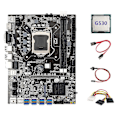 Pikkukuva 1 / 5: B75 Eth Louhintakäyttöön Tarkoitettu Emolevy 8xpcie Usb:hen+g530 Cpu+4pin Sata-kaapeliin+sata-kaapeli+kytkinkaapeli Lga115