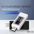Miniatyrbilde 2 av 5: 6-i-1 USB-tester DC4-30V IPS-skjerm Digital spenning, strøm, tid, kapasitet, måler, detektor for strøm