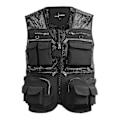 Miniatyrbillede 1 af 5: Fiskevest Åndbar Fiske Rejse Mesh Vest Black XL