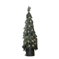 Flockad Konstgjord Julgran Skrivbord Cedar Julgran G