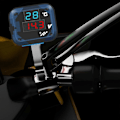 Miniatyrbilde 4 av 5: 3 i 1 Temperatur Spenningstester Motorsykkel Styrefeste Termometer Voltmeter