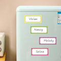 Miniatyrbillede 2 af 5: JIKAIX 8 stk. Magnetiske Navneskilte Sletbare Anti-ridse Rektangulære Universelle Navnemærker Whiteboard Magneter Kontorartikler