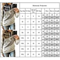 Miniatyrbillede 2 af 2: Dame Efterår Vinter Farveblok Langærmet Casual Pullover Toppe Khaki 4XL