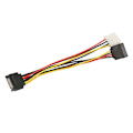 Pikkukuva 1 / 5: 15-nastainen SATA uros - 4-nastainen IDE Molex naaras + 15-nastainen SATA naaras virtajohto