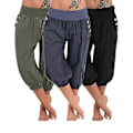 Pikkukuva 3 / 5: Naisten joogahousut sivutaskuilla Harem Bloomers Capri-housut Alaosat Nopeasti kuivuva kosteutta siirtävä kevyt Hippie Boho Vaaleansininen Mandariini Puuterivalkoinen Black 4XL