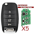 Miniatyrbillede 4 af 5: 5 stk. For Keydiy B19-4 B- 4 Knap Fjernbetjening Bilnøgle Til Kd900 Kd900+ Urg200 -x2 Progra