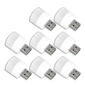 Miniatyrbillede 1 af 5: 8 stk. Nat USB Lys Mini LED Pære, Til Soveværelse, Badeværelse, Børneværelse, Gang, Køkkenlys (varm Li