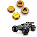 Miniatyrbild 4 av 5: 4st 17mm M10 Metall Hjul Hex Mutter Skydd Nt002 För Jlb Racing Cheetah 11101 21101 J3 Speed 1/10 Rc C