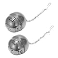 Miniatyrbilde 1 av 5: 2x Te-kule Sil Rustfritt Stål Te-infuser Mesh Filter Sil Med Krok Løs