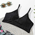 Miniatyrbild 4 av 5: Sommar Tankini Set för Små Flickor, 3 Delar/set, Strand Surf Badkläder 8-12 År, Vadderad Bikini Baddräkt Set för Barn black 130
