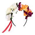 Miniatyrbilde 1 av 2: Blomsterhårbøyle for kvinner, orkidé rosekrone, hårkrans, festivalhårbøyle