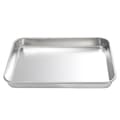 1 st Rostfri Stålplatta Rektangulär Bricka Praktisk Plattbottnad Bricka (Silver)