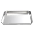 Miniatyrbilde 1 av 3: 1 stk. Rustfritt Stål Plate Rektangulær Brett Praktisk Brett med Flat Bunn (Sølv)