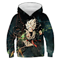 Miniatyrbillede 2 af 3: Dragon Ball Hættetrøje Langærmet Sweatshirt Hætte Pullover Sportstop style 1 5-6 Years