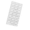 Miniatyrbillede 2 af 3: 24 Huls Rund Chokoladeform DIY Budding Slik Geléform