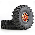 Miniatyrbild 4 av 5: 4st 150mm Metall 2.2 Beadlock Fälg Däck Set För 1/10 Rc Crawler Bil Axial Scx10 Wraith Capra T
