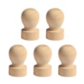 Miniatyrbillede 1 af 2: 5 stk. 2,5 cm Stempel Træ Rundt Håndtag DIY Stempel til Scrapbooking Håndværk Dagbog