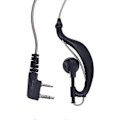 Miniatyrbilde 4 av 5: Svart 2-pinners Ptt Mikrofon Headset For Radio Quansheng Hyt Uv5r Ørepropp Biltilbehør