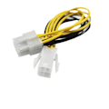 Miniatyrbild 5 av 5: 4-pin hane till 8-pin CPU strömförsörjningsadapter omvandlare ATX-kabel 12V strömadapterkabel