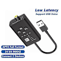 Miniatyrbilde 5 av 5: Senderstøtte 24 Bit 96khz Usb Plug And Play Adapter Koble Til 2 Enheter Qualcomm 5.2 Lav Latens