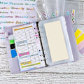 Miniatyrbillede 2 af 5: A6 Gradient Binder Hånd Ledr Pu Løsblad Kontant Budt Med Lynlås