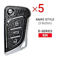 Miniatyrbillede 3 af 5: 5 stk., 3 knappers Keydiy B30 K Fjernbetjeningsnøgle -b- Til -x2 Kd900 Minikd,urg