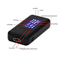 Miniatyrbilde 5 av 5: Keweisi Type-c Usb Meter Tester Strømmåler Usb Multimeter Spenning og Strøm Tester 0-5.1a 4-30v