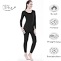 Pikkukuva 2 / 5: Naisten saumattomat sauna-asut vartalonmuokkaus trikoot vyötärötrimmeri laihdutuspaidat muotoiluasut Pants and Shirt 3XL