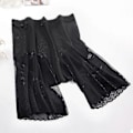 Miniatyrbillede 2 af 5: Slip Shorts til Kvinder Under Kjole, Sømløst Glat Undertøj Blonde Lår Trusser Sikkerhedsshorts Shorts Under Nederdel A Black 5XL 80kg-105kg