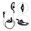 Miniatyrbilde 2 av 5: Svart 2-pinners Ptt Mikrofon Headset For Radio Quansheng Hyt Uv5r Ørepropp Biltilbehør