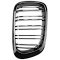 Miniatyrbillede 4 af 4: 2 Par Blank Sort Dobbelte Fælge Grill M Style Modificeret Bage Lak Sort Grill Til E46 2 Døre