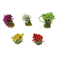 Miniatyrbillede 1 af 2: 5 STK Miniature Landskabsdekorationer Resin Mini Buske Blomsterpynt