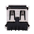 Miniatyrbillede 3 af 5: 60 stk. 15mm USB 2.0 Hun Type A Port 4-benet Dip 90 Graders Jack Stik Sort+sølv
