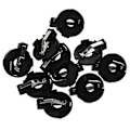 Miniatyrbillede 1 af 5: Cr2016 2025 2032 Knapcelle Batteriholder Sokkel Sort 10 Stk
