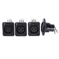 10st Svarta XLR 3-pin Hona Jack Panelmontering Chassi PCB Sockelkontakt