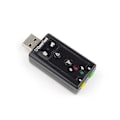 Pikkukuva 5 / 5: Kannettava USB 2.0 Ulkoinen Äänikortti Virtuaalinen 7.1 Kanavainen Stereo Audio Adapteri