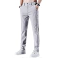 Miniatyrbilde 1 av 5: Golfbukser for menn, hurtigtørkende, lange, komfortable fritidsbukser med lommer, Fengshuo Light Gray 4XL