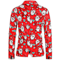 Pikkukuva 3 / 5: Joulu bleiserit miehille, rento yhden napin joulupuku bleiseri COLOR 7 XL