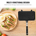 Miniatyrbillede 2 af 4: Dobbeltsidet Non-stick Sandwichpande Gas Pande Morgenmadspande Sandwichbagepande