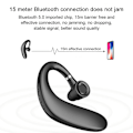 Miniatyrbillede 4 af 5: Bluetooth headset trådløst bluetooth headset V5.0 kompatibelt black