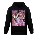 Miniatyrbild 1 av 2: Taylor Swift The Eras Tour Tryckta Hoodies Barn Ungdom Pojkar Flickor Hoodtröja Tröja Långärmad Pullover Toppar Black 130